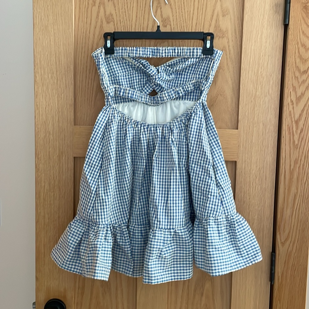 Cotton Candy LA. Blue and White Strapless dress - Picture 2 of 2